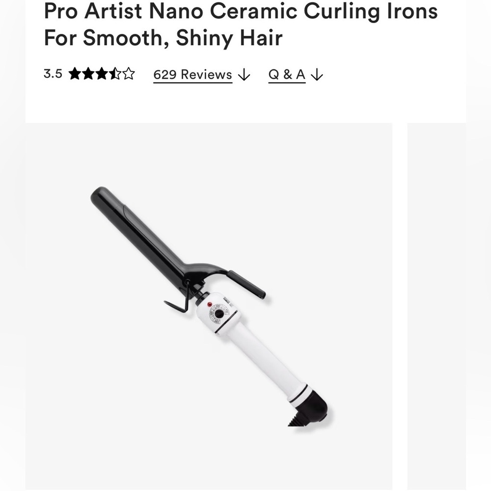 Hot Tools Pro Artist Nano Ceramic Curling Iron 1” Barrel NWOB